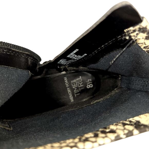 Time & True 8.5 Women's Shoes Faux Snake Skin Ankle Boots Booties 8 1/2 - Picture 5 of 7